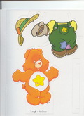 бумажный оранжевый медвежонок
